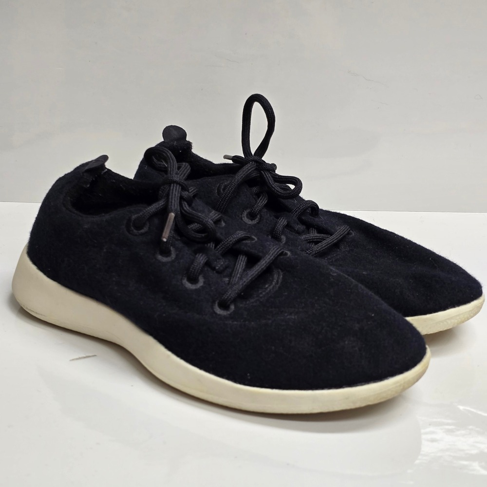 Allbirds Wool Runners Women 10 Black Sneakers Sustainable Minimalist